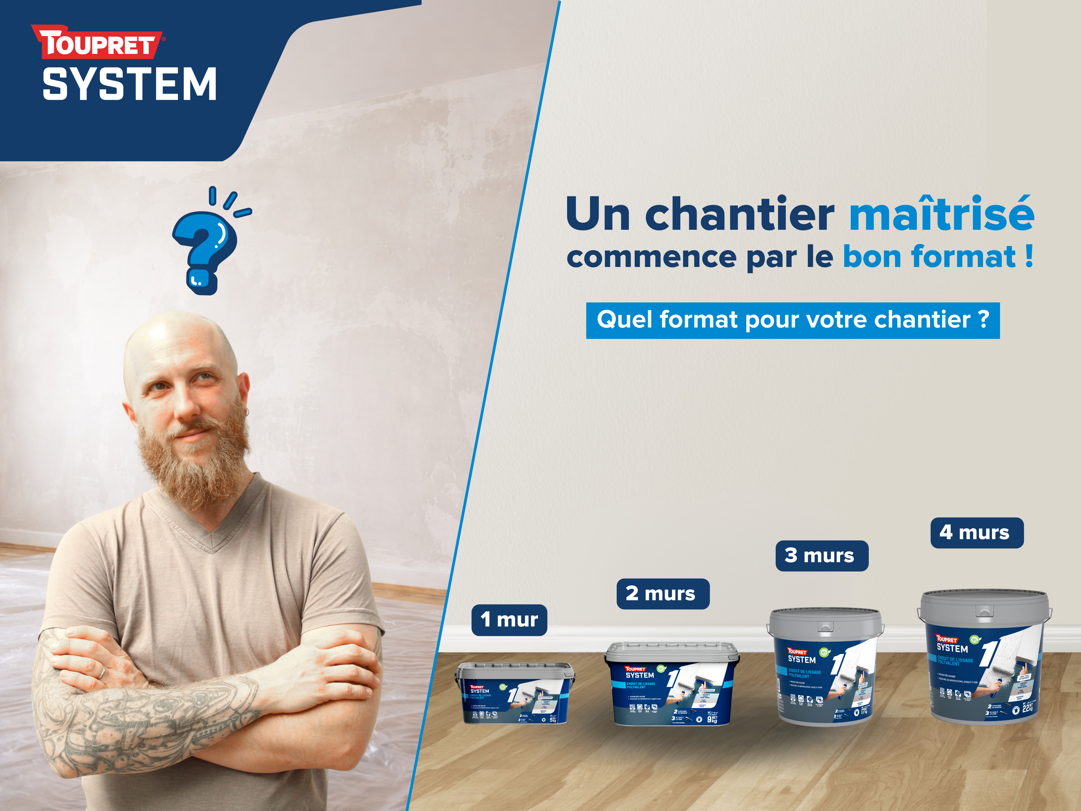 Enduit TOUPRET SYSTEM choix d'enduits